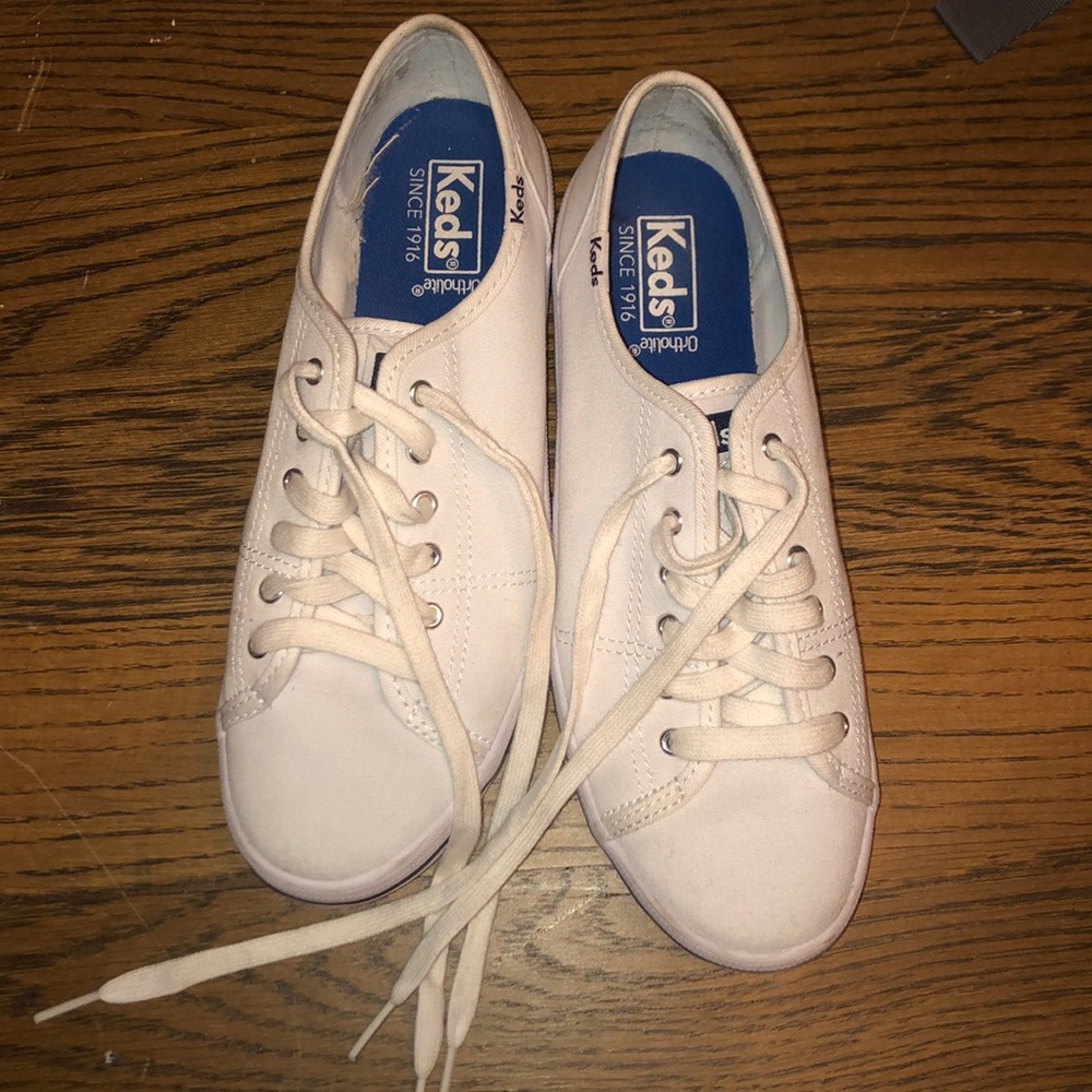 White orthopedic Keds.